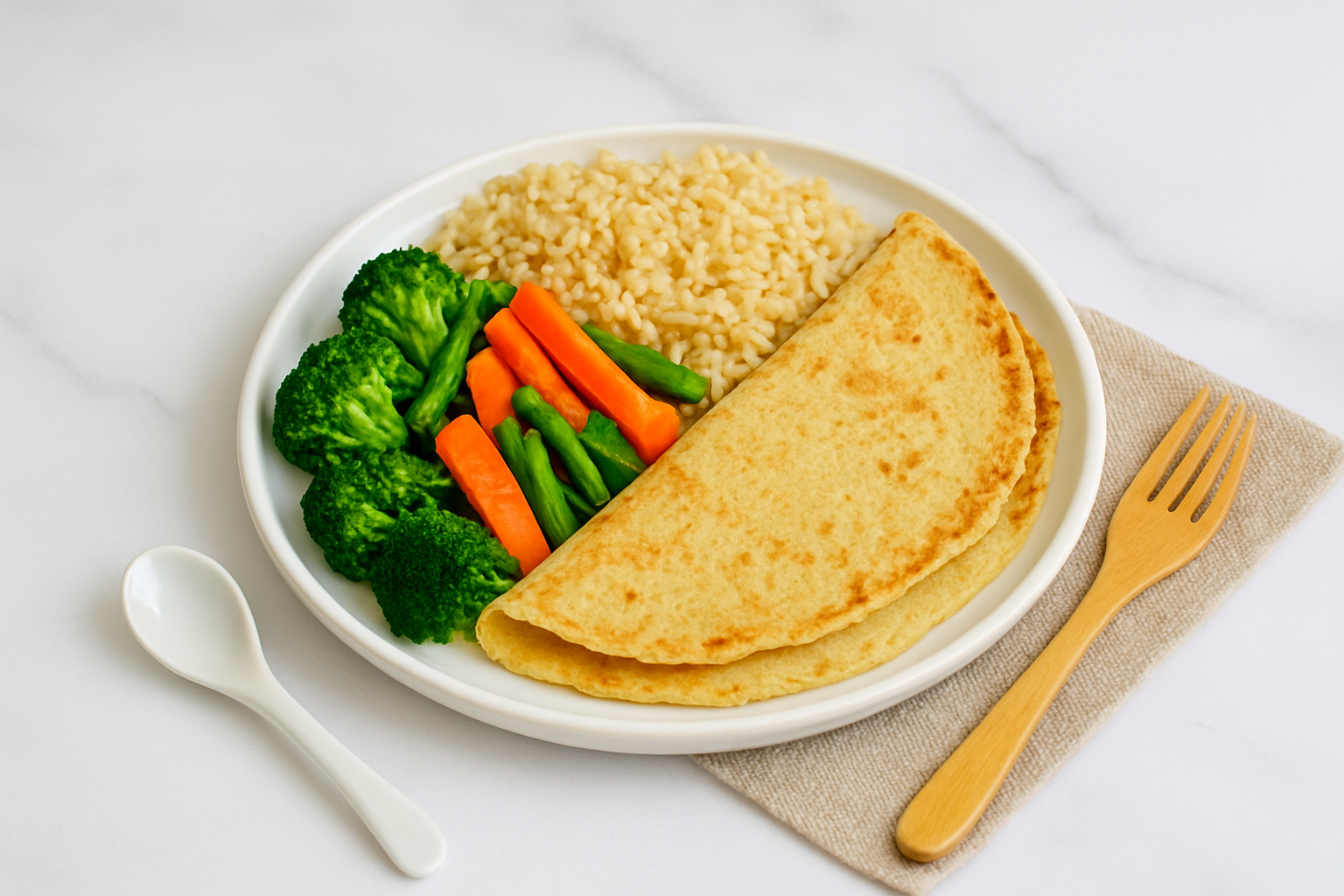 Plato Equilibrado con Crepe de tofu
